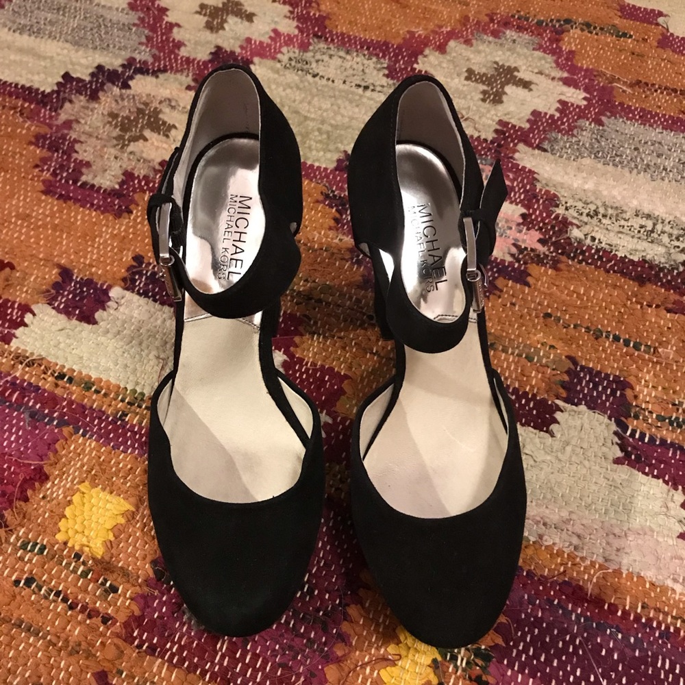 Michael Kors black suede high heels